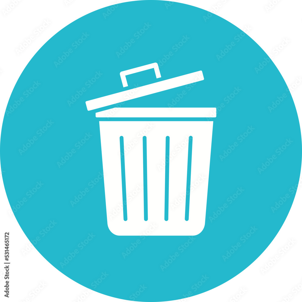 Dustbin Multicolor Circle Glyph Inverted Icon Dustbin Multicolor Circle Glyph Inverted Icon