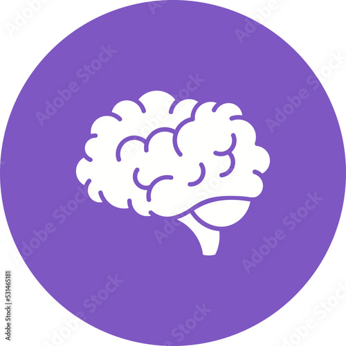 Mind Multicolor Circle Glyph Inverted Icon