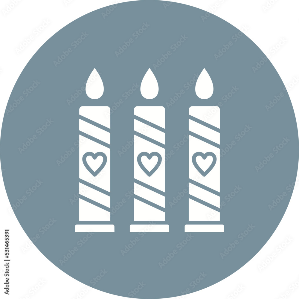 Candle Multicolor Circle Glyph Inverted Icon Candle Multicolor Circle Glyph Inverted Icon