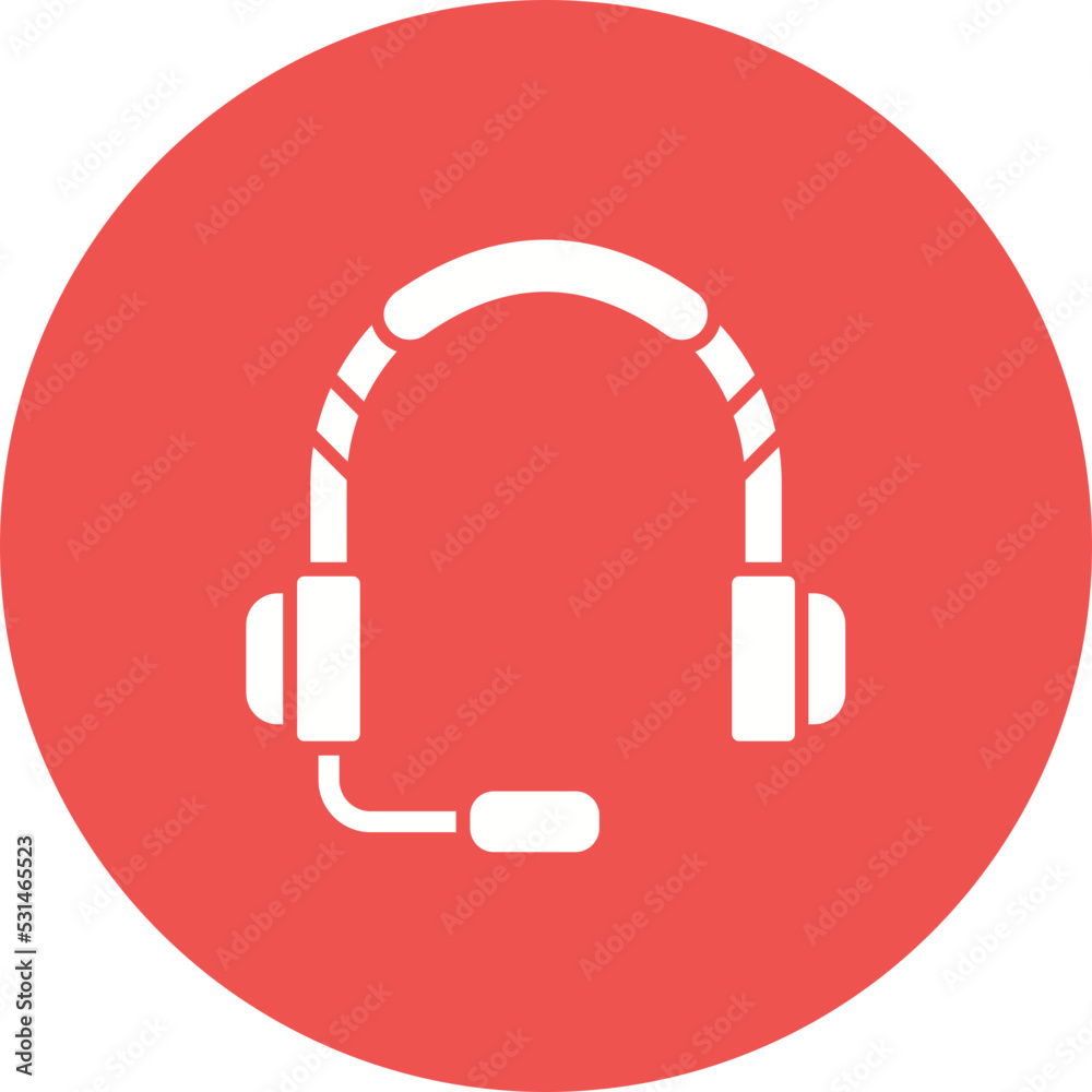 Headphone Multicolor Circle Glyph Inverted Icon Headphone Multicolor Circle Glyph Inverted Icon