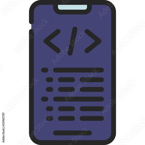 Mobile Coding Icon