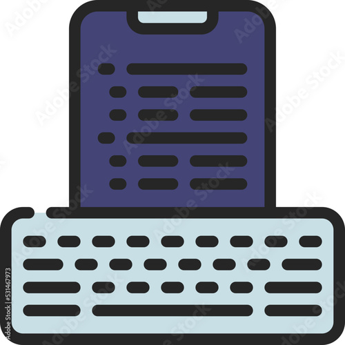 Mobile Coding Keyboard Icon