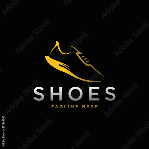 Shoes logo vector, Running logo vector template