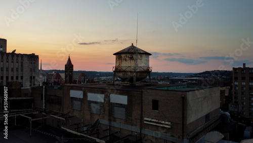 Old downtown water tower