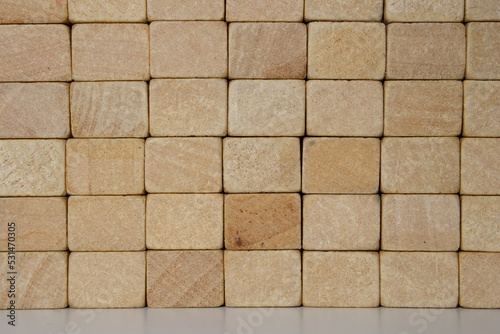 Wooden squares texture wall background 