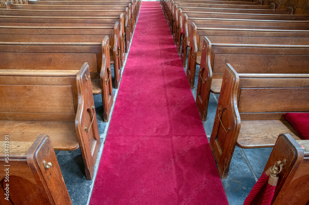 Benches Inside The English Reformed Church At The Begijnhof At Amsterdam The Netherlands 21-6-2022