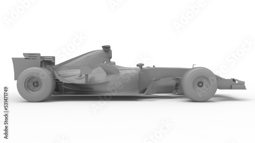 3D rendering of a motorsports race car blank computer generated model. V12 V10 fast aerodynamic race car. Championship compete extreme sports. auto automobile racer. © Sepia100