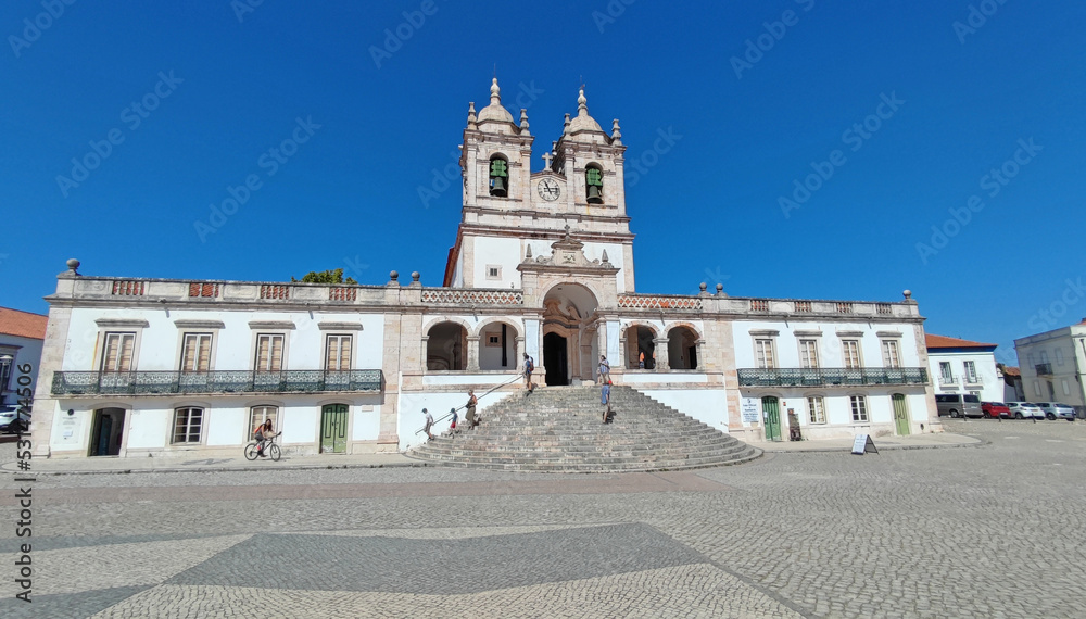 Sanctuary of Our Lady of Nazare catholic church in Nazare, Portugal
