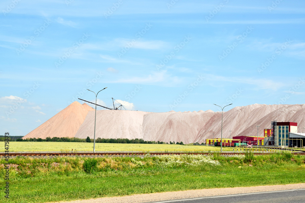pictured mining open pit potash salt