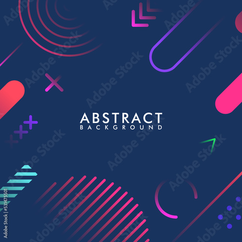 Abstract geometric gradient background with colorful