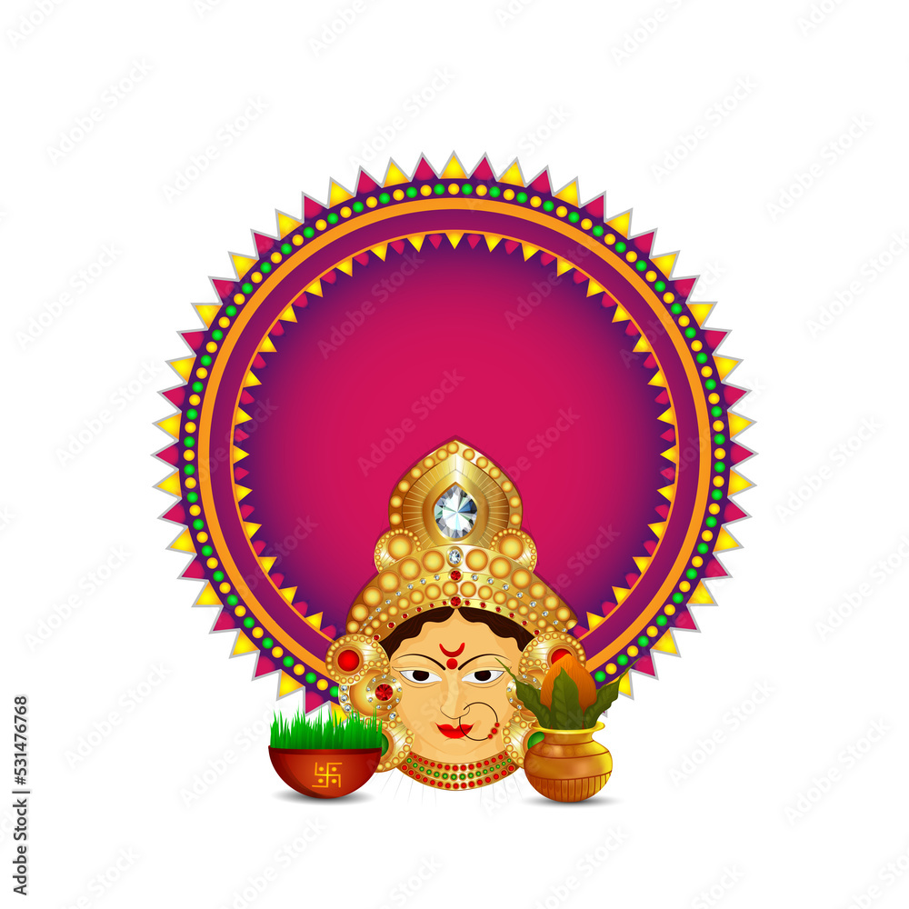 Obraz premium Navratri indian festival discount card