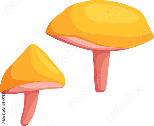 Pepper mushroom. Vector cartoon illustration