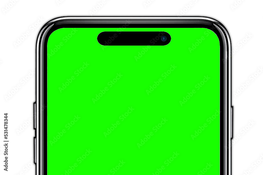 Smartphone frameless mockup. Studio shot of green screen smartphone with blank screen for Infographic Global Business web site design app, Content for technology - include clipping pat.. Smartphone frameless mockup. Studio shot of green screen smartphone with blank screen for Infographic Global Business web site design app, Content for technology - include clipping pat..