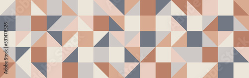 Brown trendy triangles background in modern style  flat vector illustration for textile. Cover of gray geometric shapes in retro texture for web design or postcard.