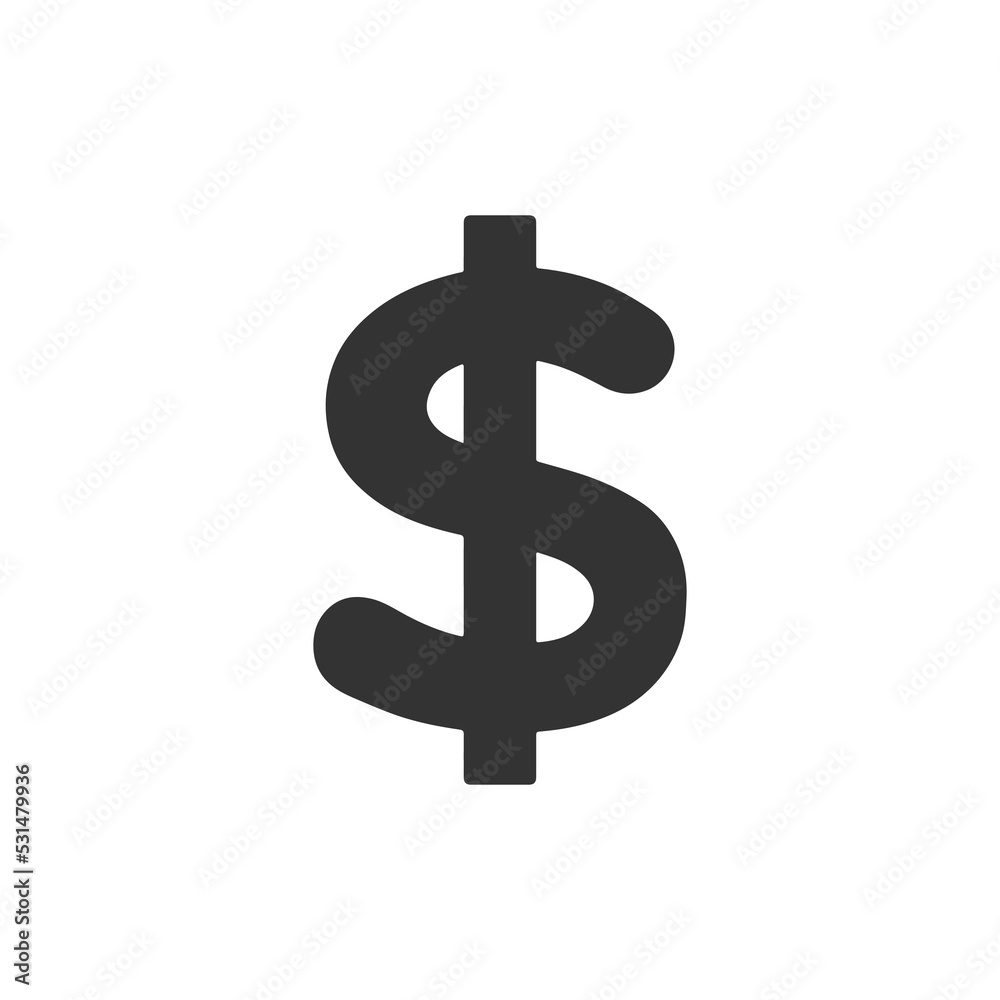 American dollar currency or dollar symbol flat icon for apps and websites. Vector illustration icon isolated on white background. American dollar currency or dollar symbol flat icon for apps and websites. Vector illustration icon isolated on white background.