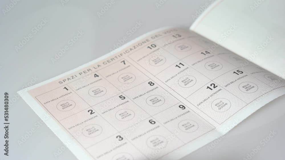 Rome Italy: vote for Italian political elections, voting paper, ballot paper Rome Italy: vote for Italian political elections, voting paper, ballot paper