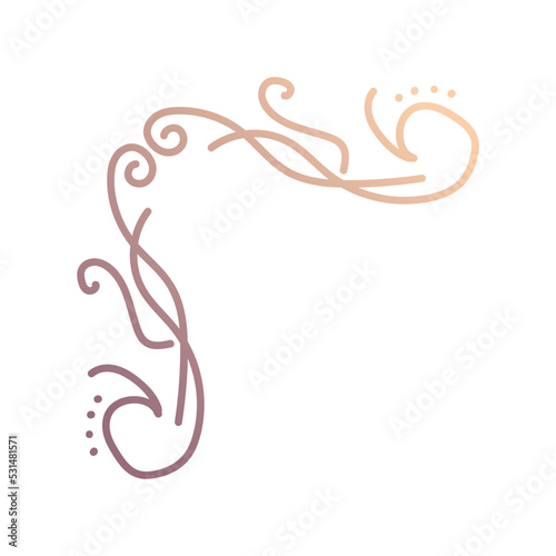 swirl victorian ornate corner border