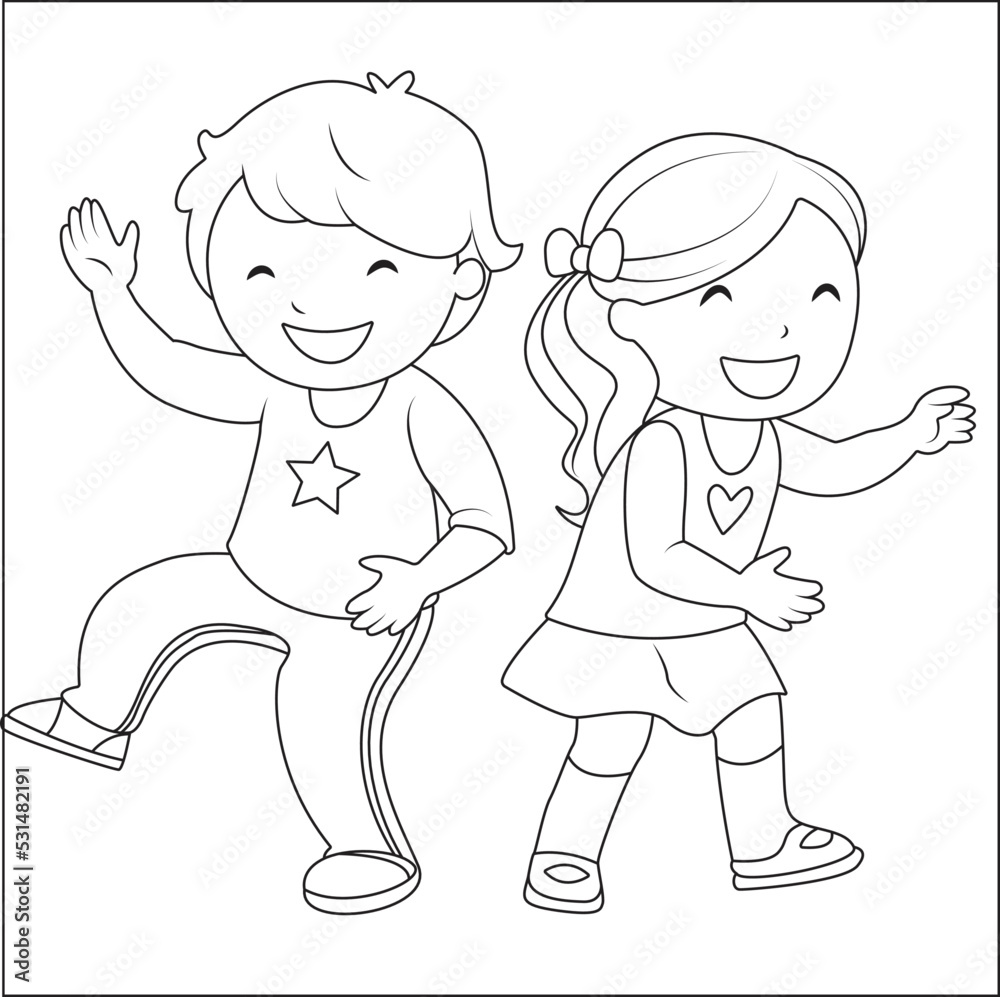 funny kids activities coloring page