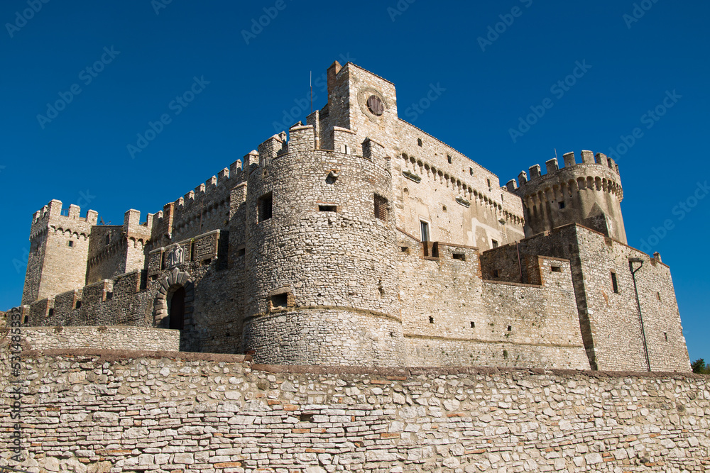 View of Orsini Castle in Nerola little town, Lazio, Italy