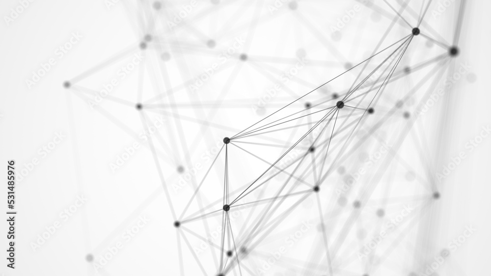 Obraz premium Abstract plexus technology background 3D illustration