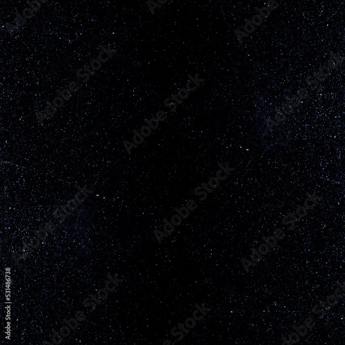 Black blue abstract background with white particles for design. Night sky with twinkling stars effect. Stardust. Space. Starry. Universe. Interstellar space, nebula, starlight, infinity.