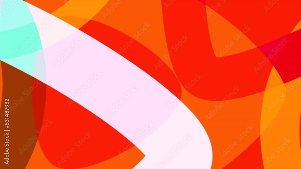 Bright geometric lines in animation. Motion. Colorful figures move in layers on animated background. Animated background with figures for intro or insertion