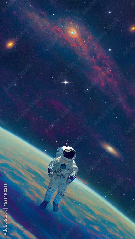 Abstract nebula in outer space and galaxies background suitable for a mobile screen, phone desktop. Abstract nebula in outer space and galaxies background suitable for a mobile screen, phone desktop.
