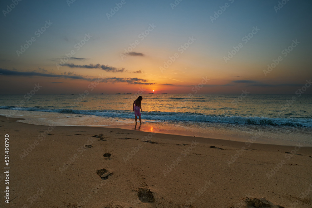 beautiful sunrise on a calm sea beautiful sunrise on a calm sea