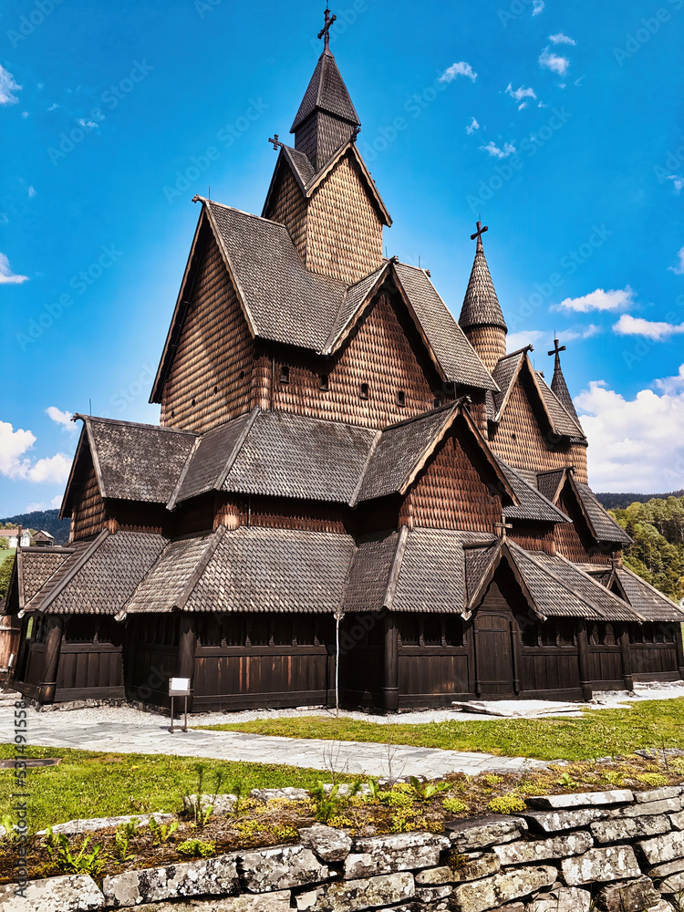 eine Stabkirche in norwegen eine Stabkirche in norwegen