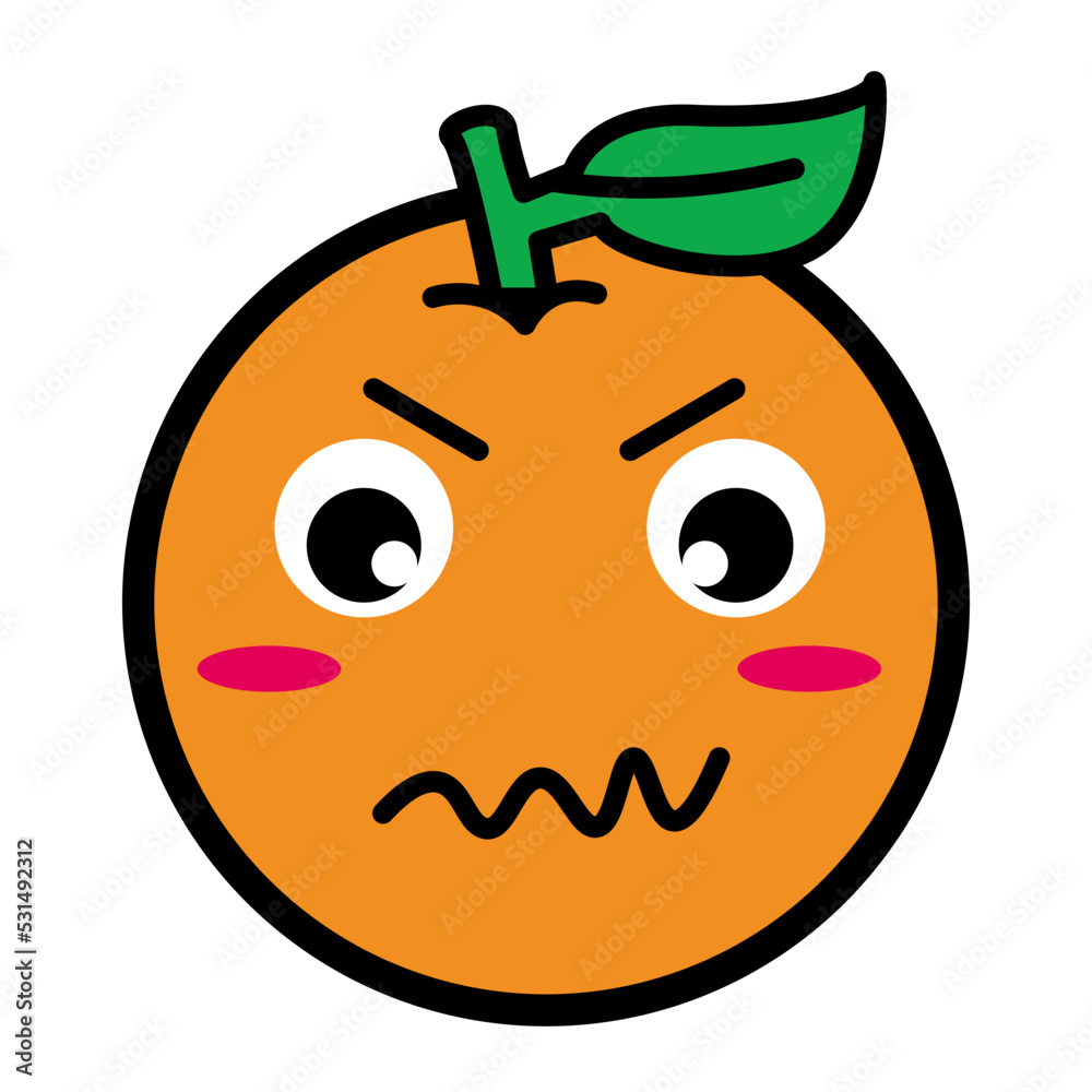 Orange Fruit Sticker Design Orange Fruit Sticker Design