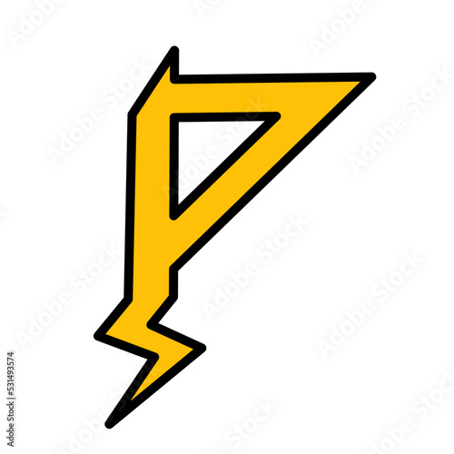 Thunder storm font design  alphabet leters vector illustration  Alphabet style  Alphabet Line Fonts  Thunder flash Storm
