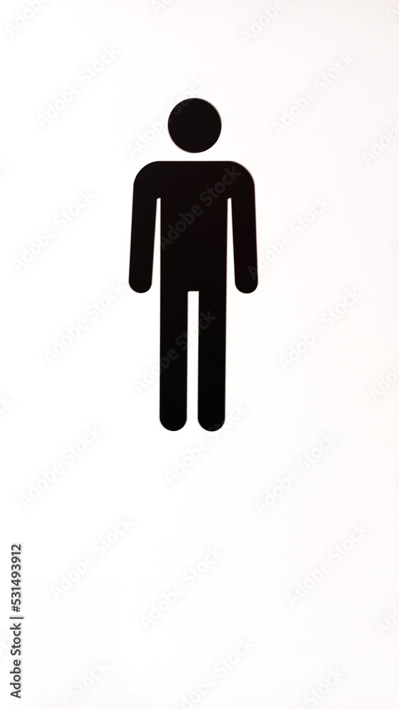 männliches Symbol an Toilettentür männliches Symbol an Toilettentür