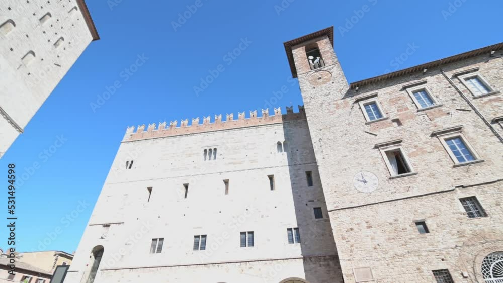 Piazza Garibaldi square in the historic center of Todi, Perugia, Italy Piazza Garibaldi square in the historic center of Todi, Perugia, Italy