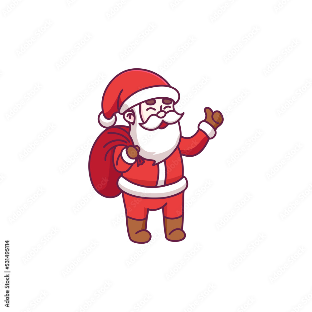 Cute santa claus cartoon character holding gifts
Cute santa claus cartoon character holding gifts
