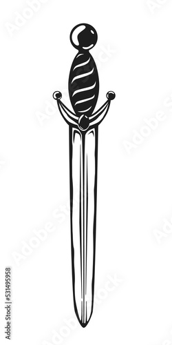 Tablou canvas Dagger isolated on white. PNG.
