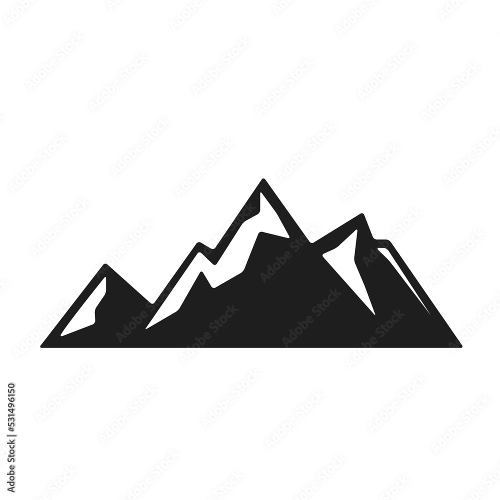 Silhouette of mountains isolated on white. PNG. Silhouette of mountains isolated on white. PNG.