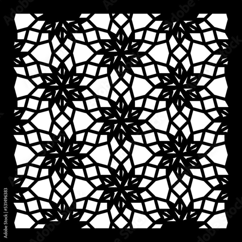Square Decorative Coaster Design. Laser Cut Coaster. Laser Cutting Panel. Pattern Design