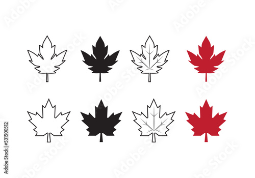 Maple Leaf Icons Canada Maple Leafs | Maple leaf logos vector illustration