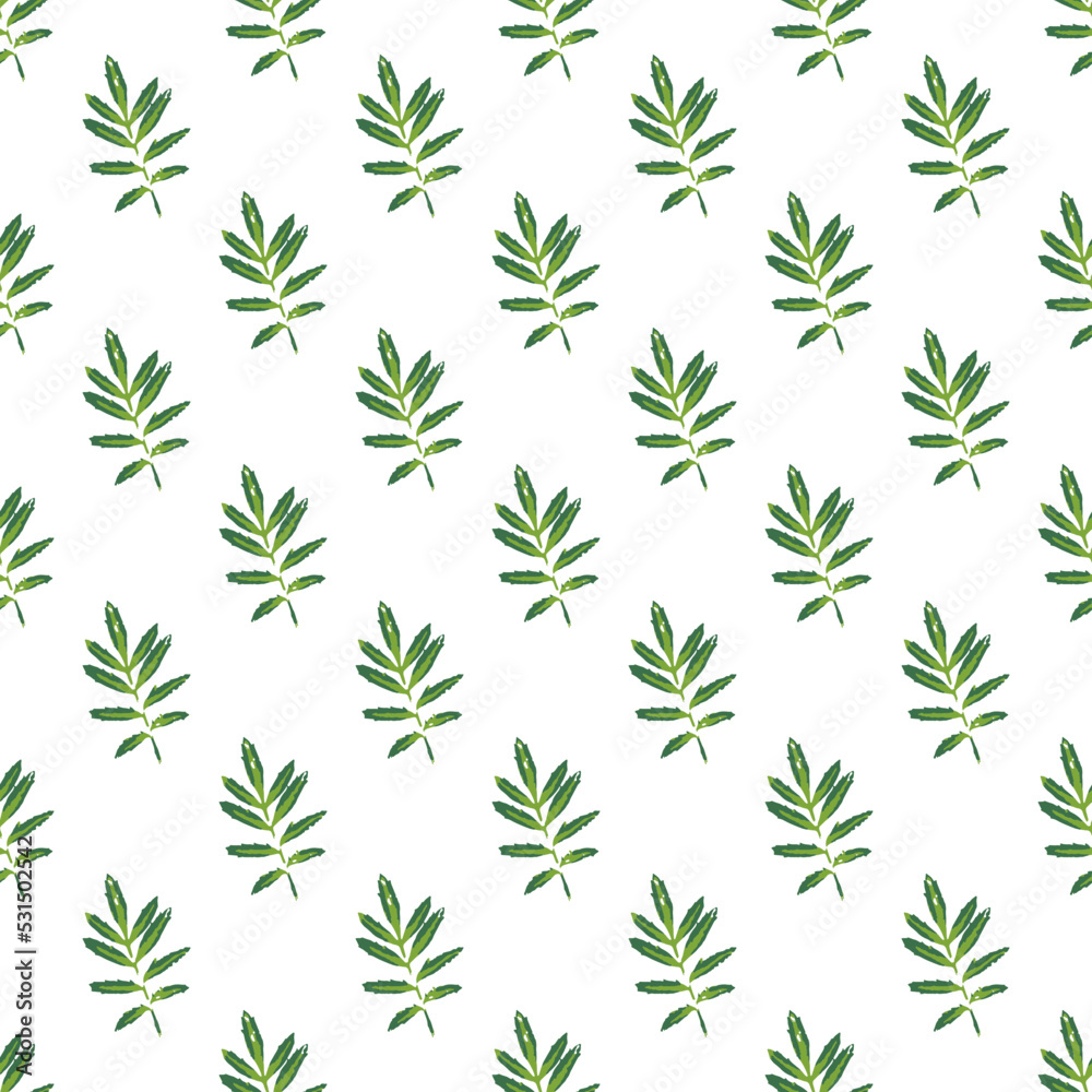 Marigold Leaves Seamless Pattern Background Marigold Leaves Seamless Pattern Background