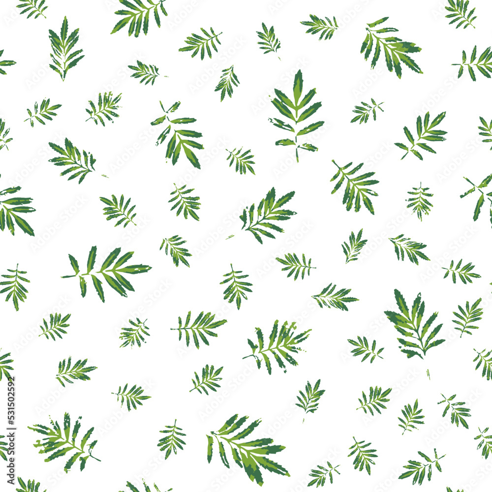 Marigold Leaves Seamless Pattern Background Marigold Leaves Seamless Pattern Background
