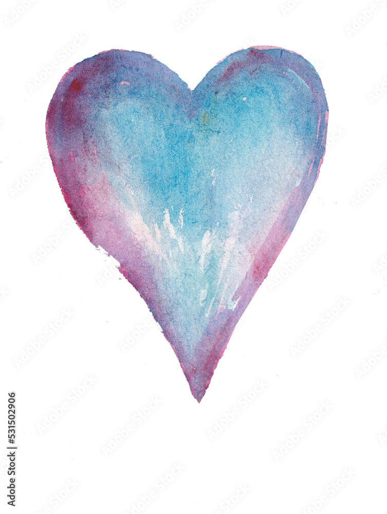 watercolor heart made of a graphic draw isolated on o transparent background. Card celebration, sweet boutique, love vintage border , graphics draw.