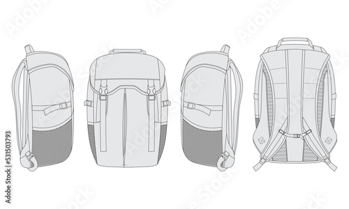backpack vector