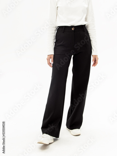 Valokuva Women's black palazzo trousers