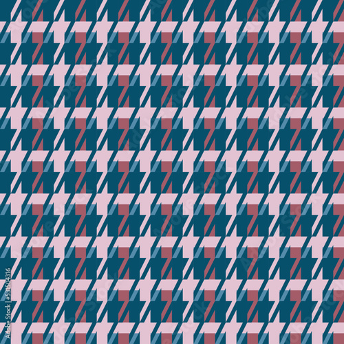 Houndstooth seamless pattern. Vintage textile texture. Classic fashion.
