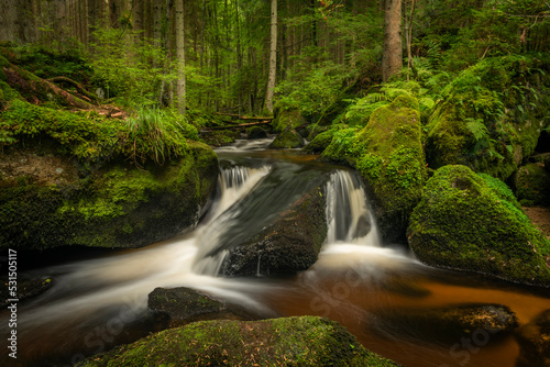 Waterfall of St. Wolfgang near Vyssi Brod town in south Bohemia