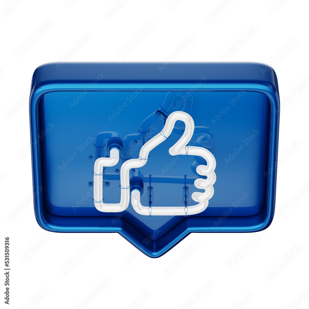Neon like facebook isolated in 3d render design Neon like facebook isolated in 3d render design