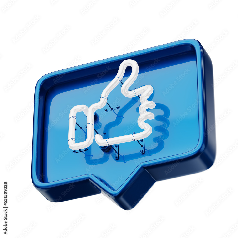 Neon like facebook isolated in 3d render design Neon like facebook isolated in 3d render design