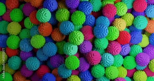 coloured voxel balls