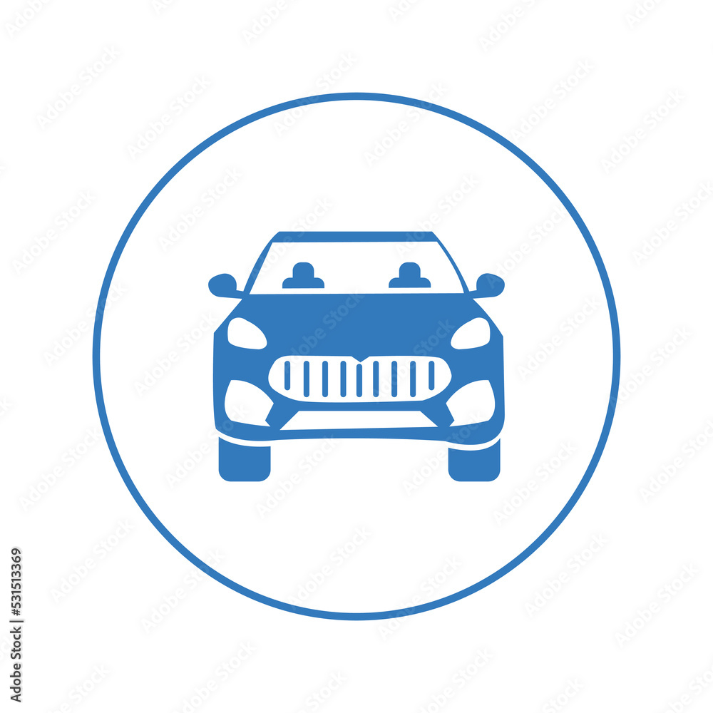 Automobile luxury car front icon | Circle version icon |