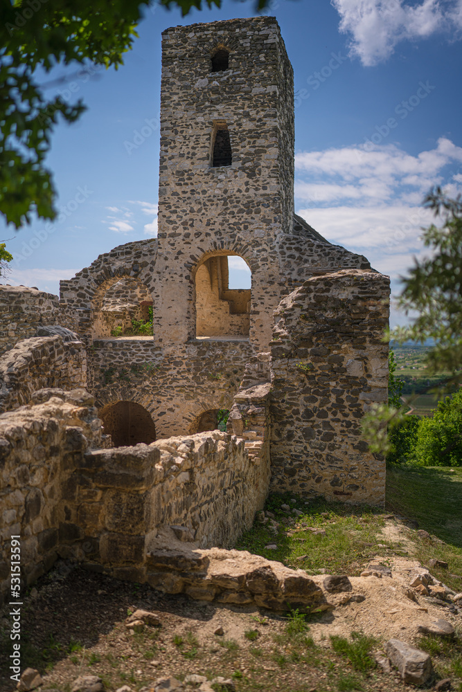 Medieval ruins of a temple at lake Balaton, Hungary